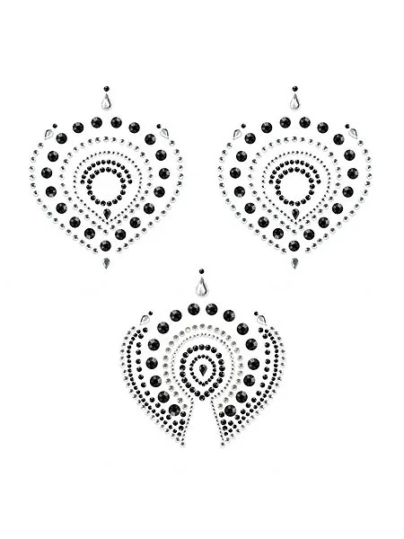 Bijoux Indiscrets Flamboyant: Bodysticker, schwarz/silber Bijoux Indiscrets Flamboyant: Bodysticker, schwarz/silber