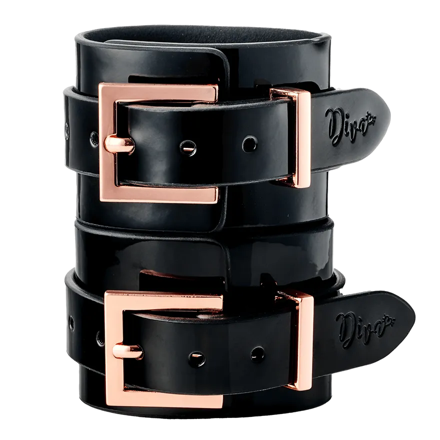 High Gloss Bondage Wrist Cuffs High Gloss Bondage Wrist Cuffs