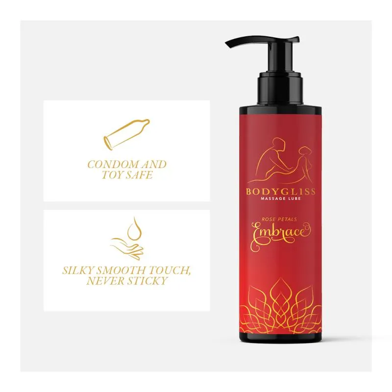 BodyGliss - Massageöl und Gleitmittel in 1 Rosenblüten -150 ml – Bild 5