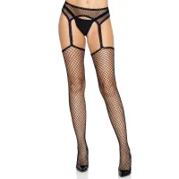 Netzstrümpfe mit Strumpfhalter - Schwarz Netzstrümpfe mit Strumpfhalter - Schwarz