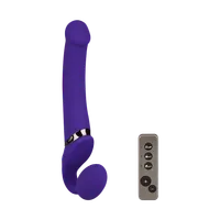 Vibrating Bendable Strap-On - Size M, 34 cm Vibrating Bendable Strap-On - Size M, 34 cm