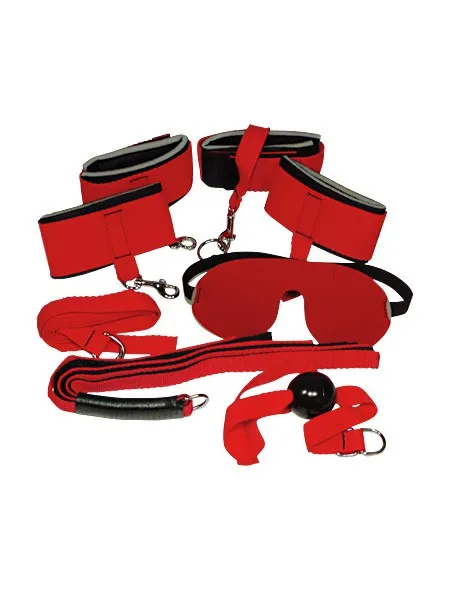 Bad Kitty Red Giant Fesselset 8teilig, rot/schwarz Bad Kitty Red Giant Fesselset 8teilig, rot/schwarz