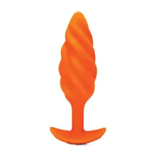 B-Vibe Texture Plug Swirl: Vibro-Analplug, orange B-Vibe Texture Plug Swirl: Vibro-Analplug, orange
