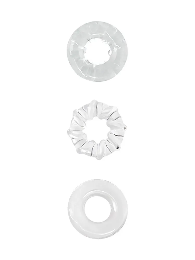 Renegade Dyno Rings: Penisring 3er Set, transparent Renegade Dyno Rings: Penisring 3er Set, transparent