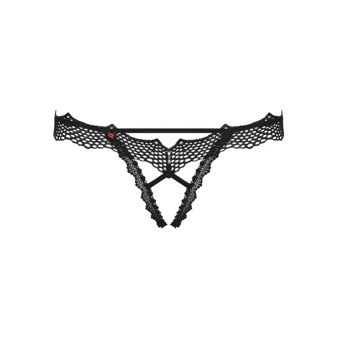 Tanga ouvert "Bravelle" mit Netz-Design Tanga ouvert "Bravelle" mit Netz-Design