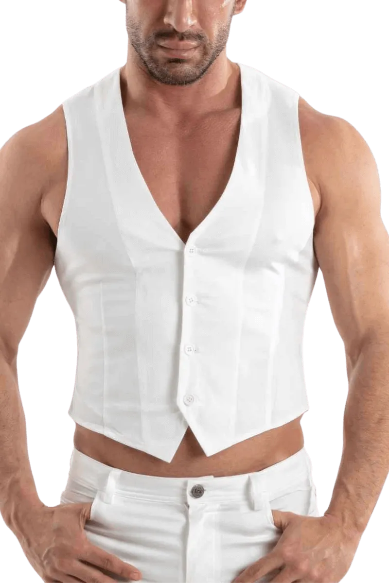 weiße Chinoweste weiße Chinoweste