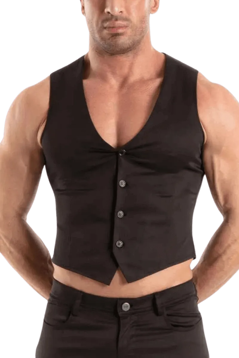 schwarze Chinoweste schwarze Chinoweste