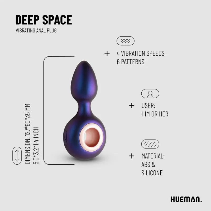 Hueman »Deep Space« Analplug mit Vibration – Bild 4