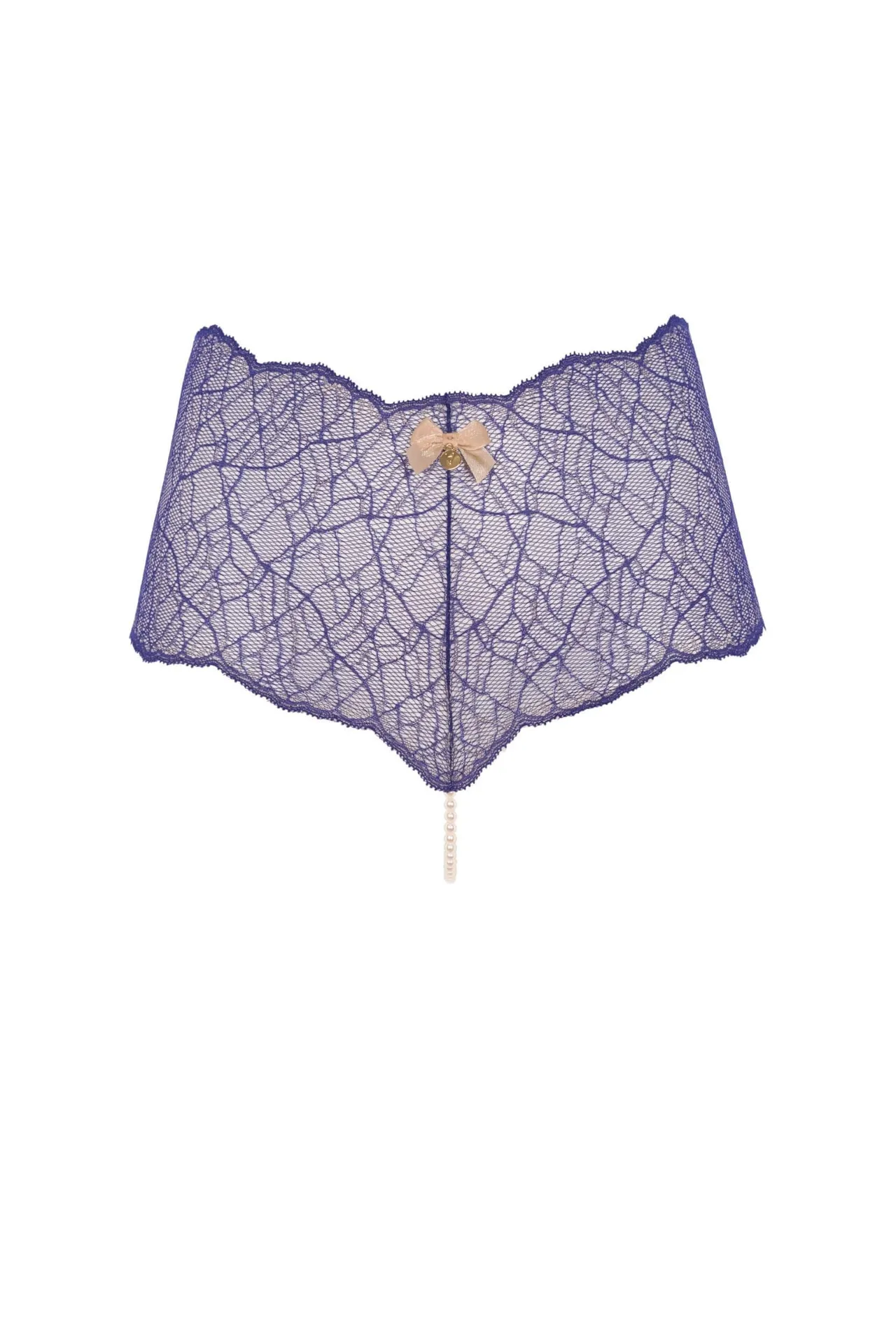 Bracli - Sydney Panty Blau - Luxus Perlenstring Dessous Größe M – Bild 2