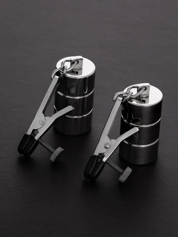 Triune Alligator Adjustable Nipple Clamps: Edelstahl-Nippelklemmen mit Gewichten Triune Alligator Adjustable Nipple Clamps: Edelstahl-Nippelklemmen mit Gewichten