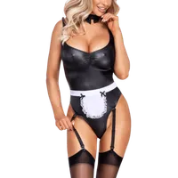 3tlg. Dienstmädchen-Set mit abnehmbarer Schürze 3tlg. Dienstmädchen-Set mit abnehmbarer Schürze