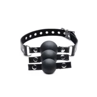 Strict Gag-Ball: Knebelball-Set 4-teilig, schwarz Strict Gag-Ball: Knebelball-Set 4-teilig, schwarz