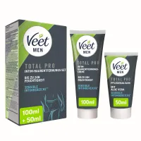 Veet Men Intim-Haarentfernungs-Set für Männer - 100 ml Tube & 50 ml Balsam Veet Men Intim-Haarentfernungs-Set für Männer - 100 ml Tube & 50 ml Balsam