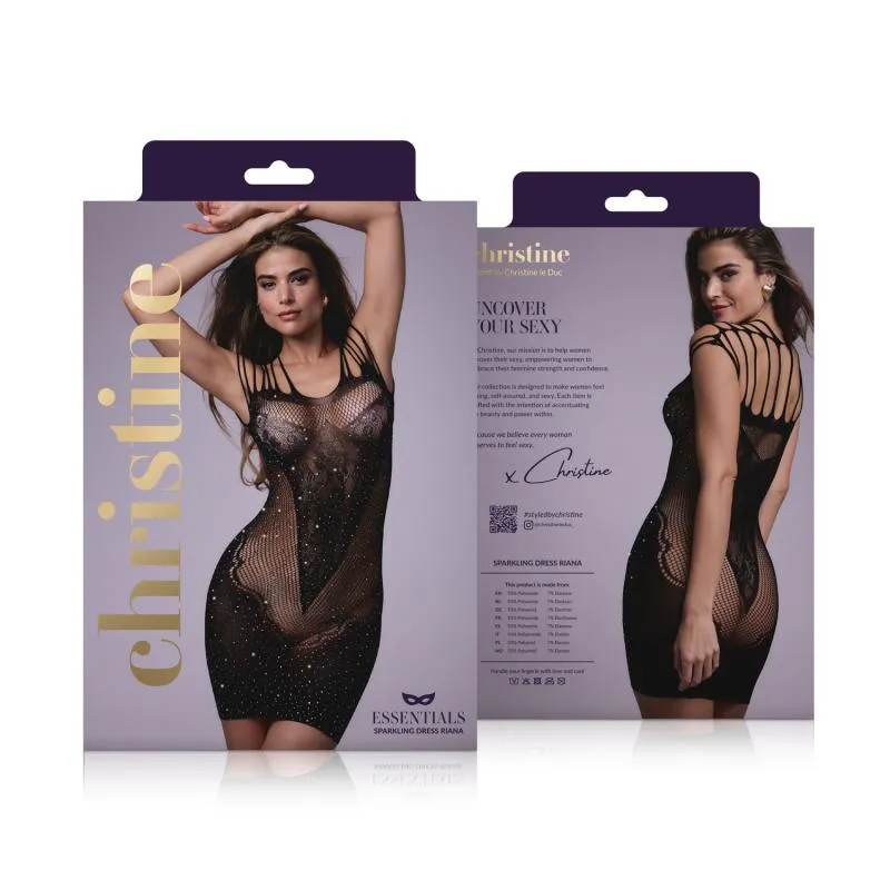 Christine - Glitzerndes Kleid - Schwarz – Bild 2