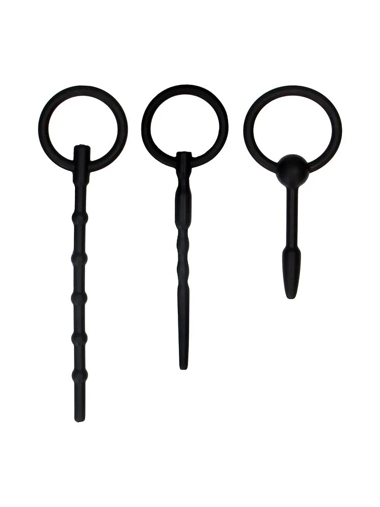 Ouch! Urethral Sounding Plug Set: Dilatoren-Set, schwarz Ouch! Urethral Sounding Plug Set: Dilatoren-Set, schwarz