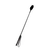 Gerte mit Leder-Handspitze, schwarz Gerte mit Leder-Handspitze, schwarz