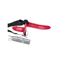 Bad Kitty Doppel-Strap-On Vibrator, rot Bad Kitty Doppel-Strap-On Vibrator, rot