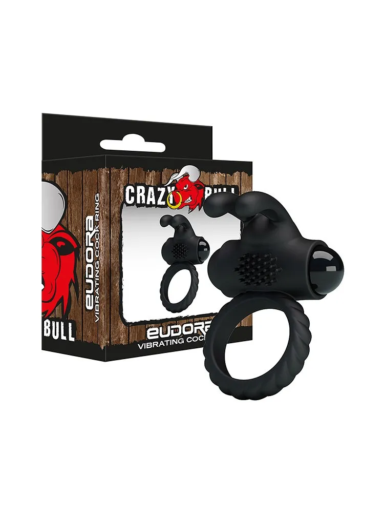 Crazy Bull Eudora: Vibro Penisring, schwarz Crazy Bull Eudora: Vibro Penisring, schwarz