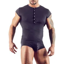 Dünnes Shirt aus Mikrofaser mit kurzen Ärmeln Dünnes Shirt aus Mikrofaser mit kurzen Ärmeln