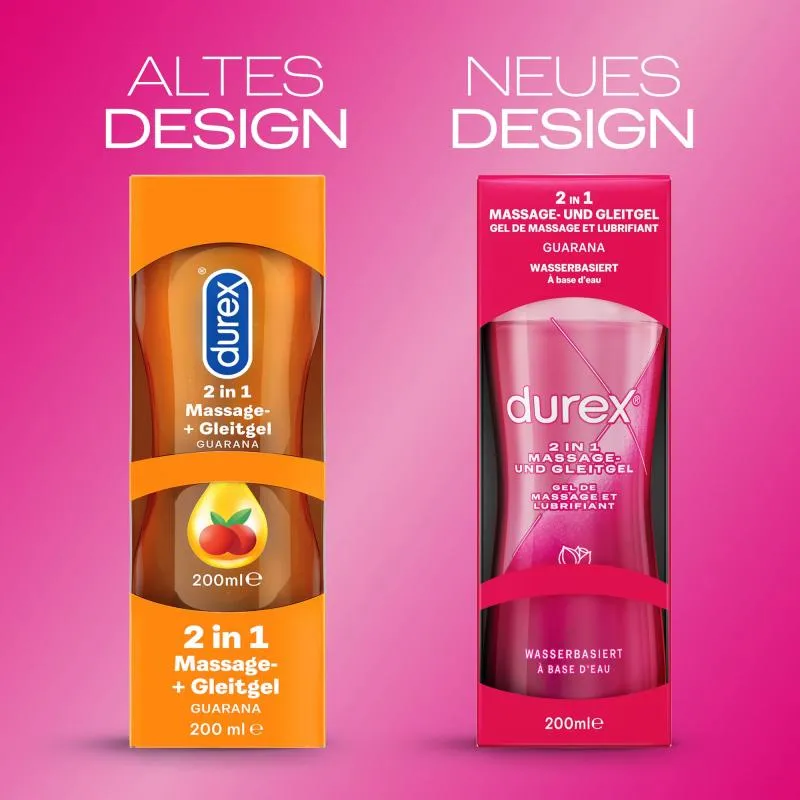 Durex 2in1 Massage- & Gleitgel Guarana - 200 ml – Bild 3