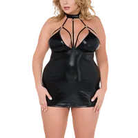 Wetlook Neckholder Chemise Plus Size Wetlook Neckholder Chemise Plus Size