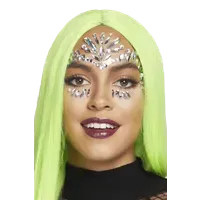 Schmucksticker Gesicht Tropfen silberfarben Schmucksticker Gesicht Tropfen silberfarben