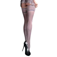 Halterlose Strümpfe in grau Halterlose Strümpfe in grau