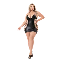 White Label - Strappy Wetlook Mini Dress White Label - Strappy Wetlook Mini Dress