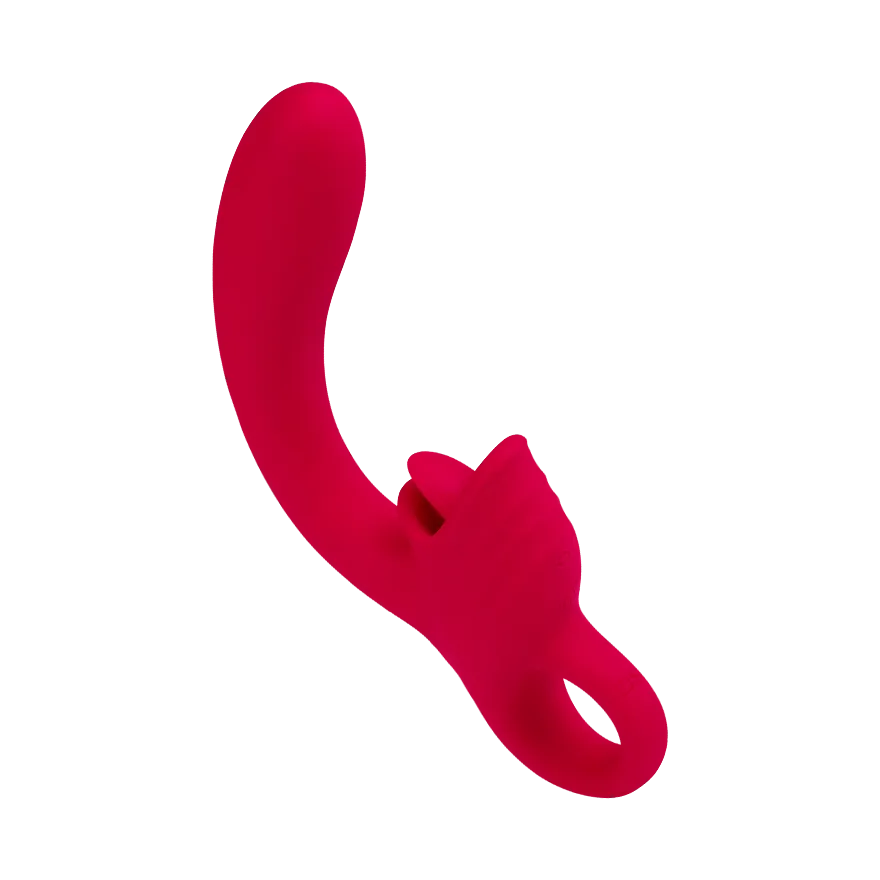 Silikon-Rabbit mit Zungen-Klitorisreizer, 21,5 cm Silikon-Rabbit mit Zungen-Klitorisreizer, 21,5 cm