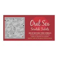 Oral Sex Scratch Tickets Oral Sex Scratch Tickets