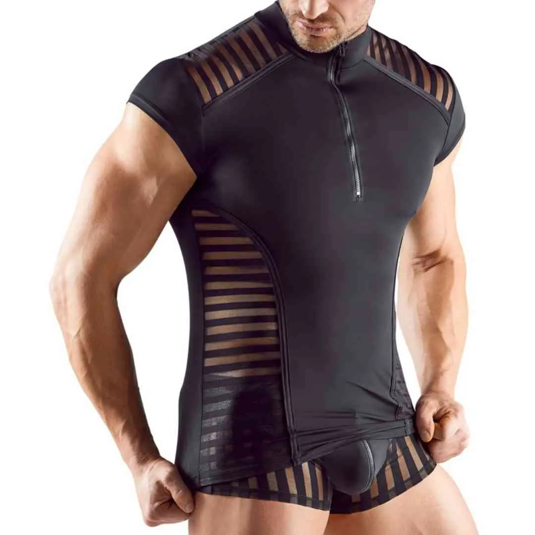 Shirt mit Streifen-Einsätzen Shirt mit Streifen-Einsätzen