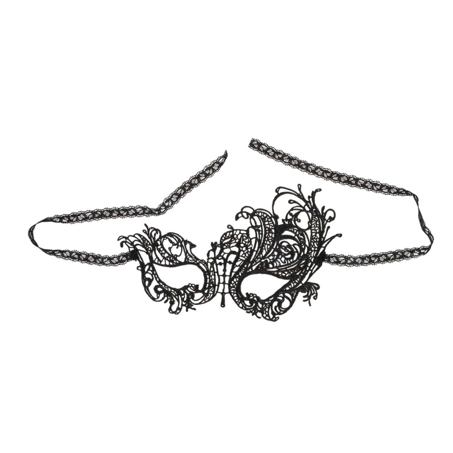 Venezianische Augenmaske mit asymmetrischer Stickerei – Bild 5