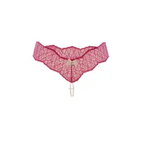 Bracli - Sydney Doppelter Perlenstring Rot - Luxus-Dessous Größe S Bracli - Sydney Doppelter Perlenstring Rot - Luxus-Dessous Größe S