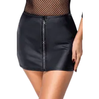 Rock mit Strass-Reißverschluss Rock mit Strass-Reißverschluss