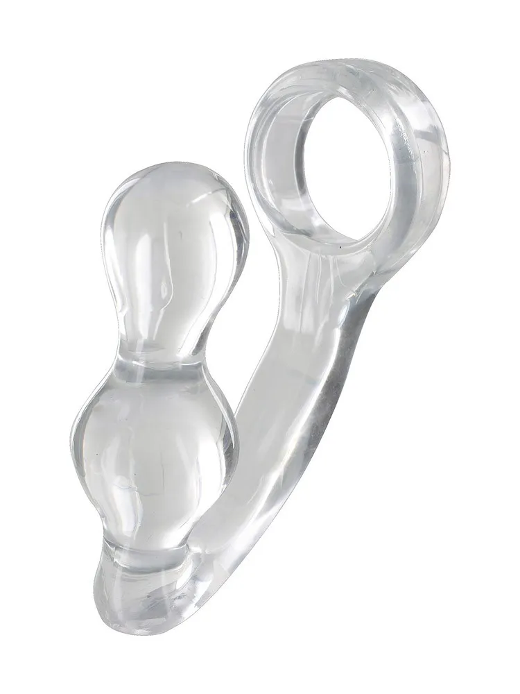 Power Plug & Penisring: Penisring mit Analplug, transparent Power Plug & Penisring: Penisring mit Analplug, transparent