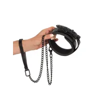 Bad Kitty Halsfessel mit Führkette, schwarz Bad Kitty Halsfessel mit Führkette, schwarz