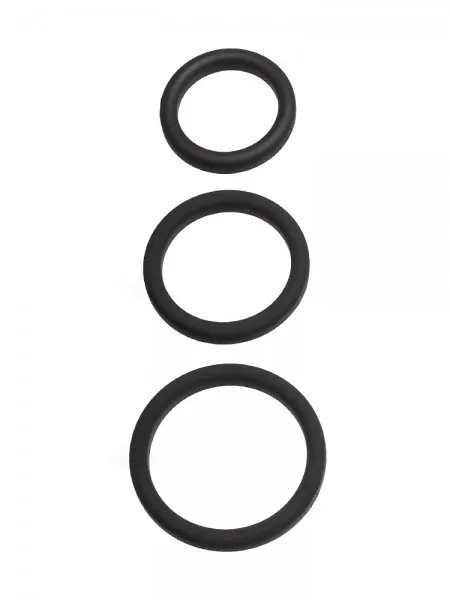 Perfect Fit Xact-Fit 3-Ring-Kit S-L: Penisringe-Set, schwarz Perfect Fit Xact-Fit 3-Ring-Kit S-L: Penisringe-Set, schwarz