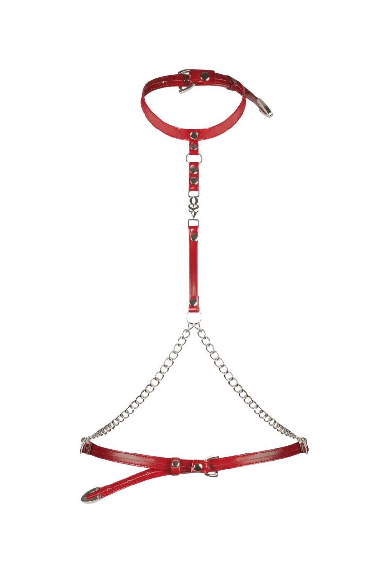 Harness-Top mit Kette rot Harness-Top mit Kette rot