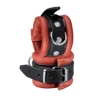 Xx-DreamsToys: Leder-Handfesseln, rot/schwarz Xx-DreamsToys: Leder-Handfesseln, rot/schwarz