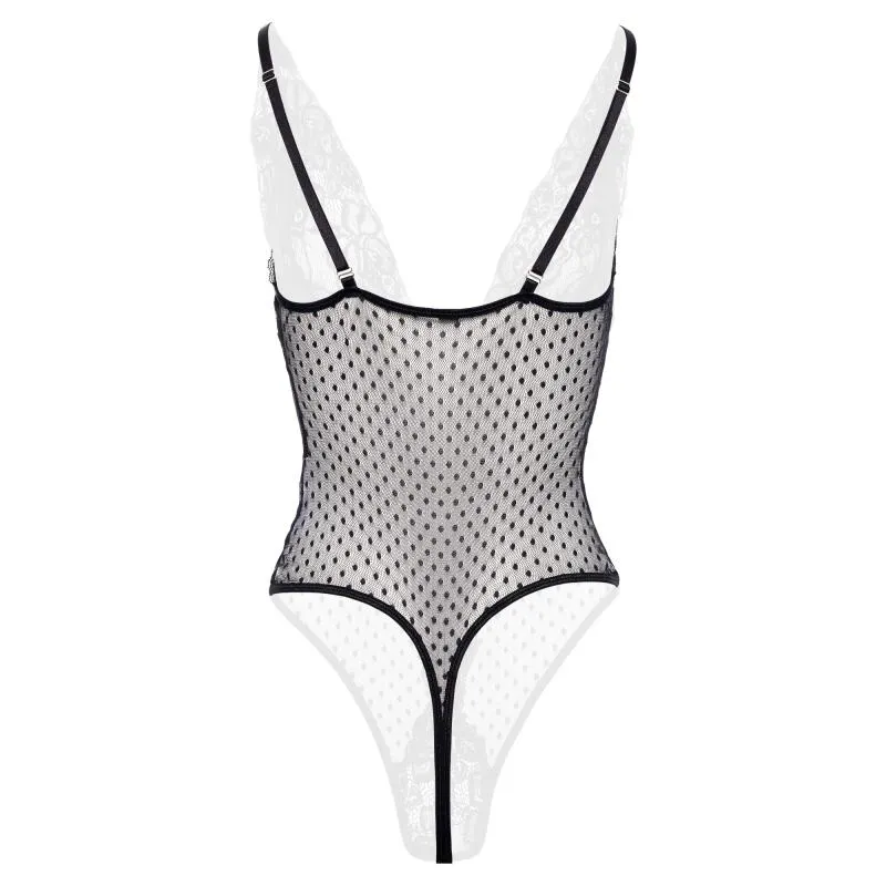 Christine - Body Dewi mit offenem Schritt - Schwarz – Bild 4