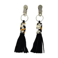 Nippelklemmen mit Velourlederfransen, leo Nippelklemmen mit Velourlederfransen, leo