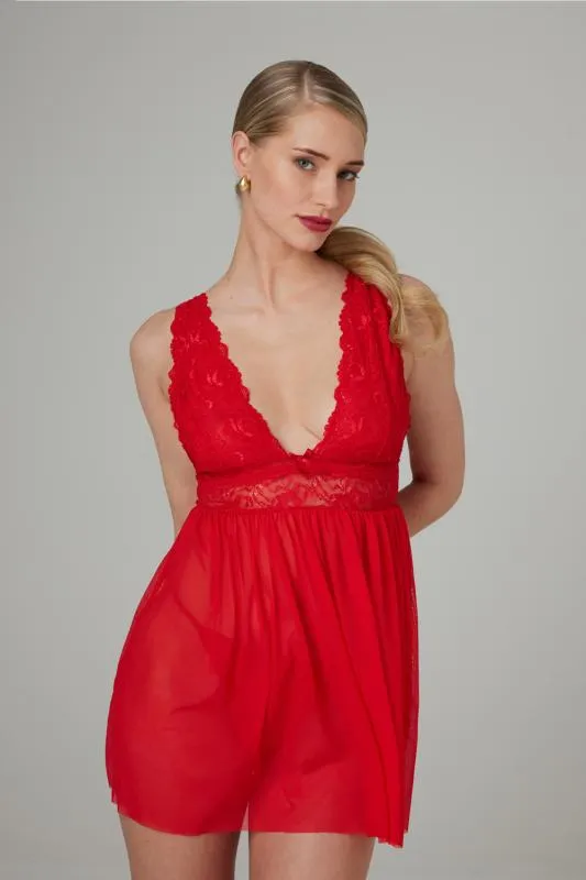 Christine - Babydoll + String Lieve - Rot Christine - Babydoll + String Lieve - Rot