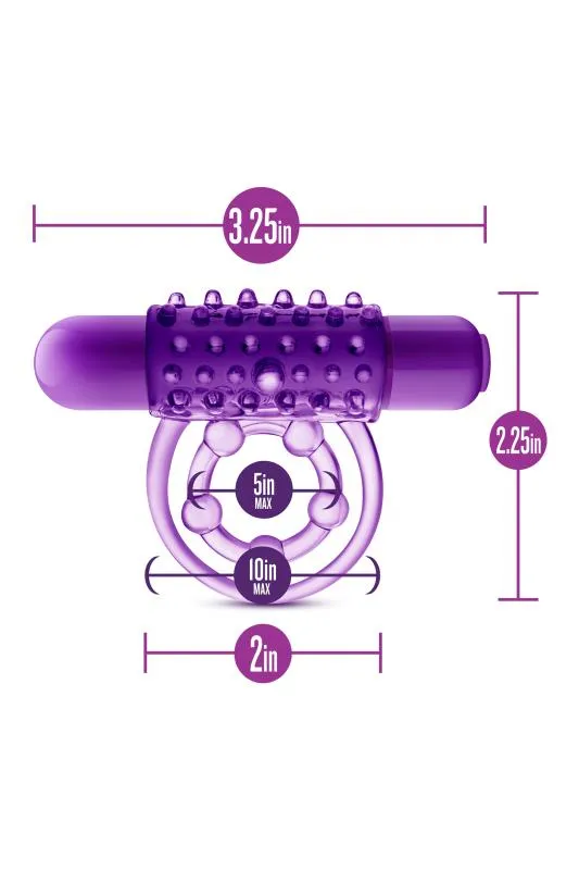 Blush - Play With Me The Player Vibrierender Doppel-Penisring mit Hodenschl – Bild 5