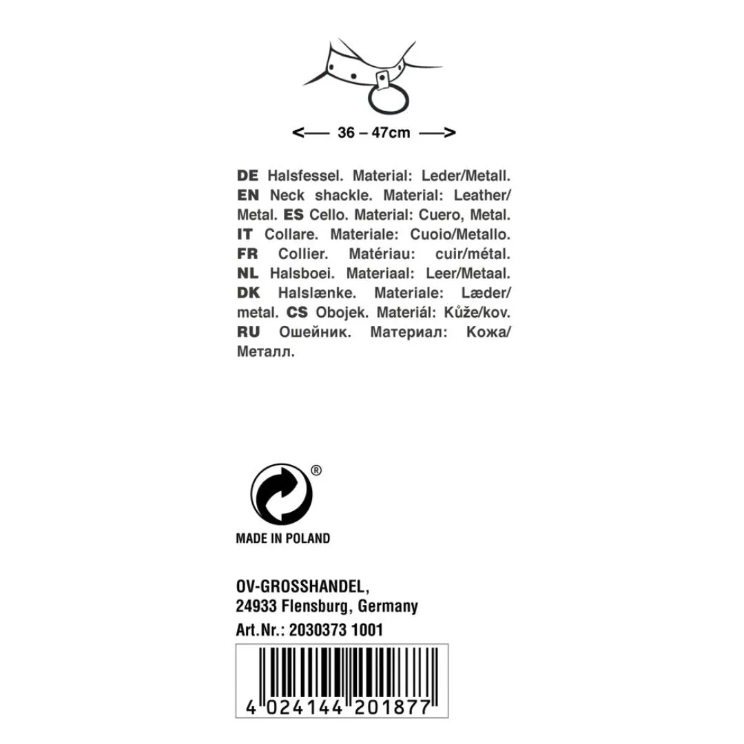 Leder-Halsfessel mit Metallketten – Bild 4