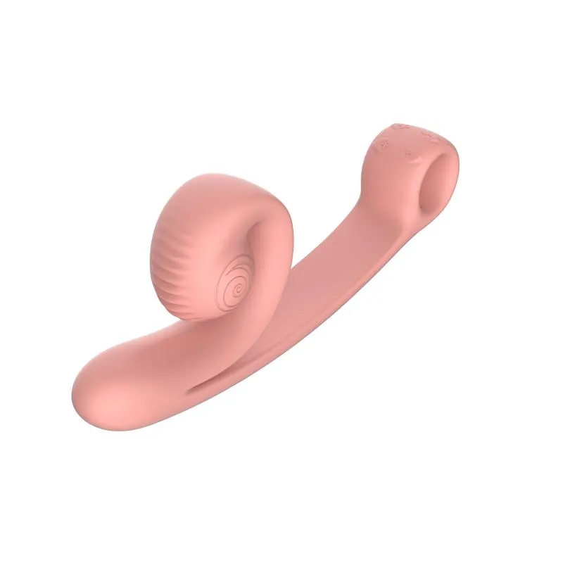 Snail Vibe Curve Duo Vibrator - Pfirsichrosa – Bild 3