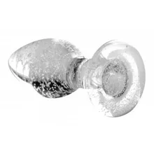 Glow-In-The-Dark Glas-Analplug - Klein
