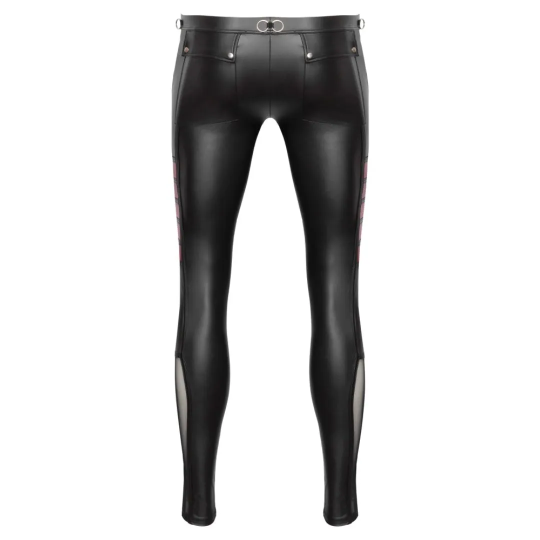 Hose im 2-farbigen Mattlook mit Netzeinsätzen – Bild 5