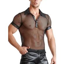 Herren-Netz-Shirt, schwarz (L) Herren-Netz-Shirt, schwarz (L)