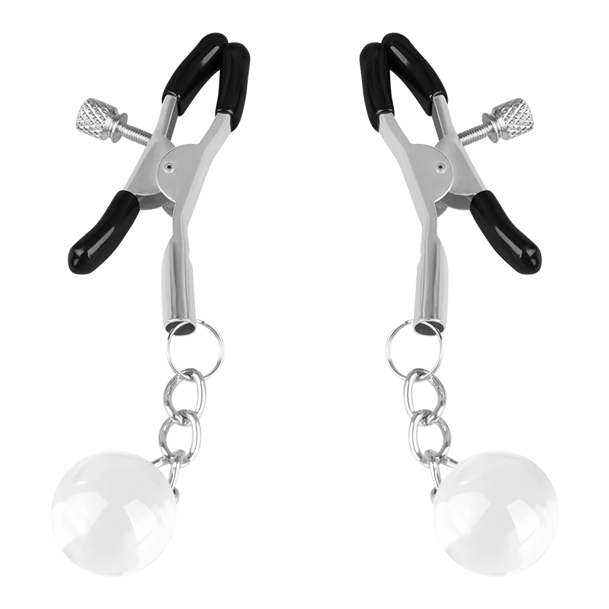 Nippelklemmen mit dekorativen Gewichten Nippelklemmen mit dekorativen Gewichten
