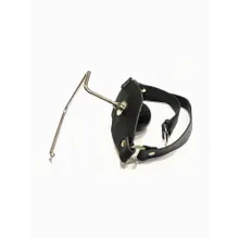 Black Label The Holder Ball Gag: Leder-Knebel mit Silikon-Ballknebel, schwarz Black Label The Holder Ball Gag: Leder-Knebel mit Silikon-Ballknebel, schwarz